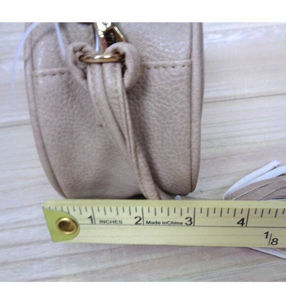 Beverly Hills Polo Club BHPC Taupe Vegan Leather Crossbody Purse - Picture 8 of 10